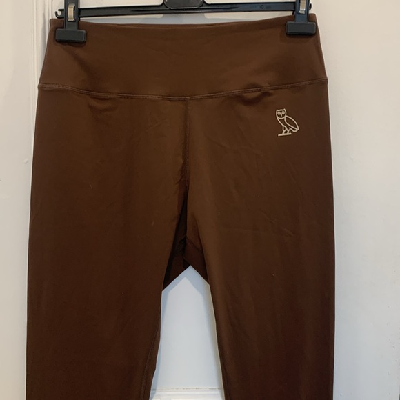 NWOT OVO Brown Activewear Leggings Size L - Picture 3 of 8
